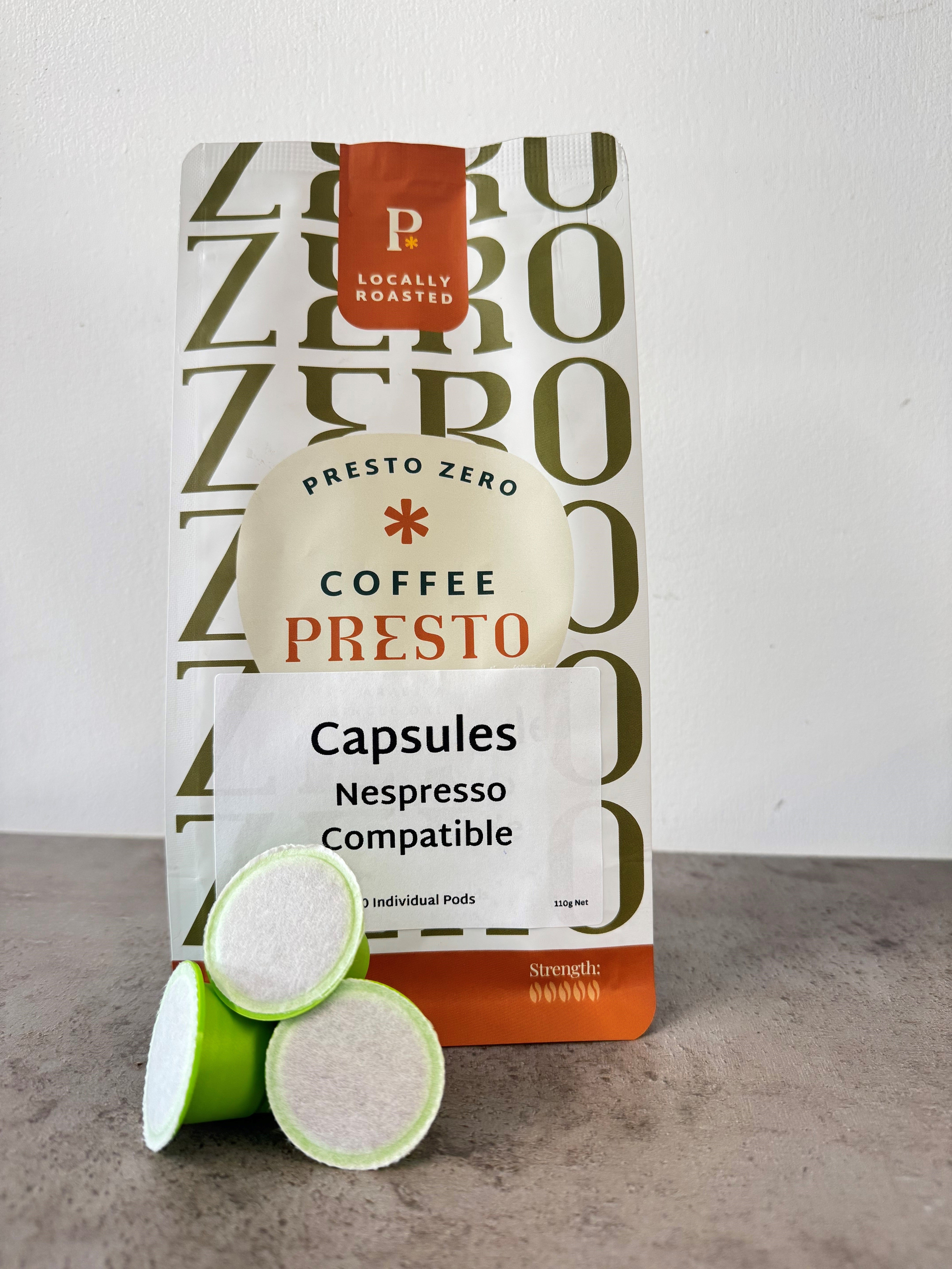 Presto Zero Capsules | Decaf Pods | Nespresso Compatible